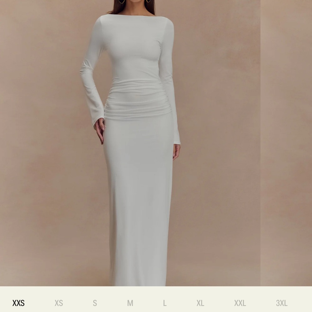 Meshki Classic White Long Sleeve Dress